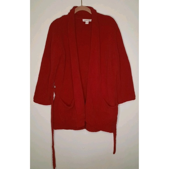Coldwater Creek Sweaters - Coldwater Creek Womens Cardigan Sweater Red Open Front Size Small